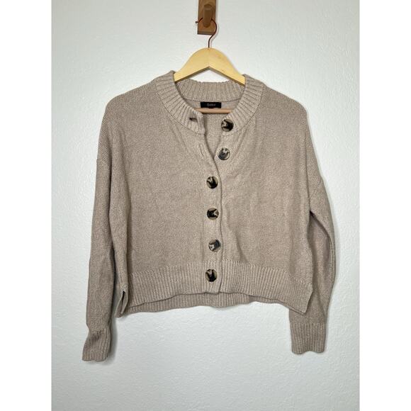 Quince 100% Organic Cotton Cropped Button Up Cardigan Size Small - Picture 1 of 6